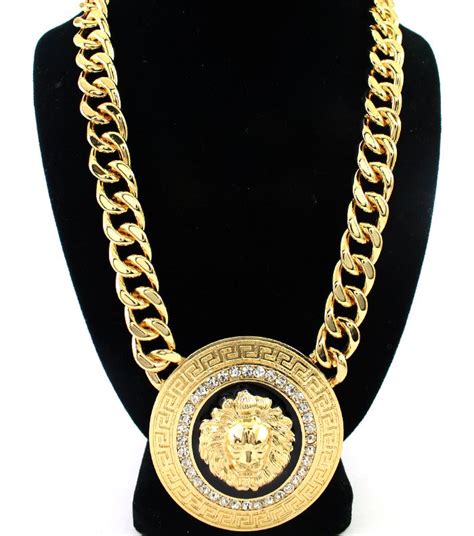 buy versace gold pendant|authentic versace lion necklace.